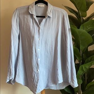 Blue collared button up